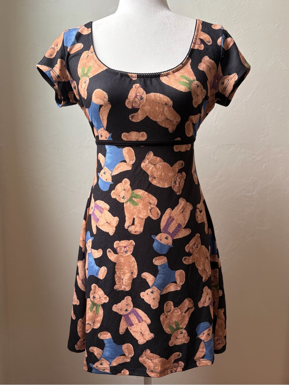 dELiA*s Dolls Kill Take A Tumble Mini Dress Teddy Bear Print Baby Doll XL